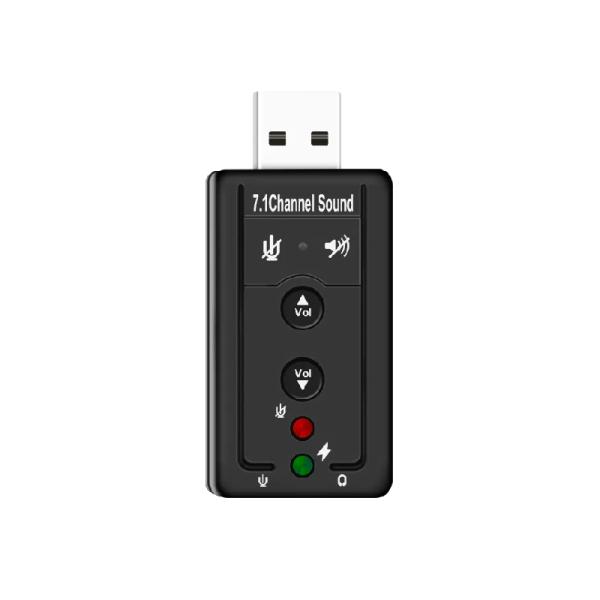 USB sound card 7.1 Black