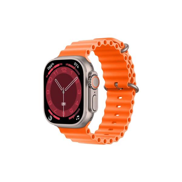 X8 PLUS ULTRA SMART WATCH SERIES 8 NFC 2.08 INCH ALWAYS-ON DISPLAY & WIRELESS CHARGING 49MM WITH WEARFIT PRO APP ORANGE