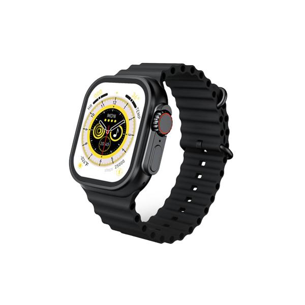 2.2 INCH X8 ULTRA MAX WITH COMPASS SMART WATCH SERIES 8 NFC ALWAYS-ON DISPLAY & WIRELESS CHARGING WITH WEARFIT PRO APP BLACK