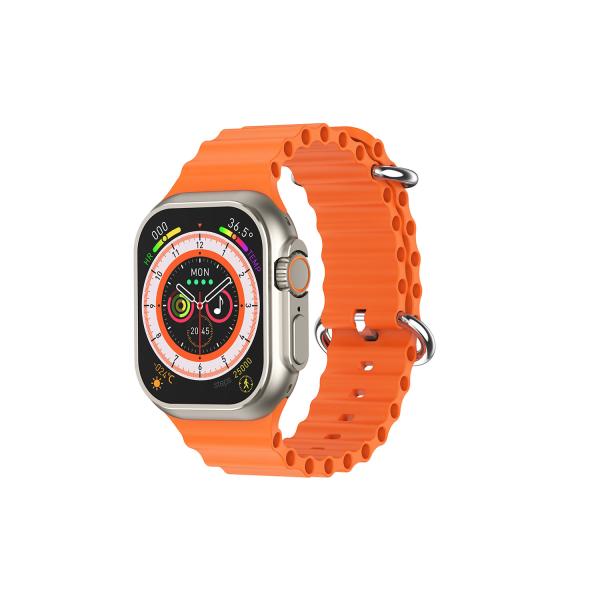 ULTRA V2 NEW FASHION 2.2 LARGE SCREEN WITH 4 STRAPS SMART WATCH WITH WearFit Pro APP ORANGE