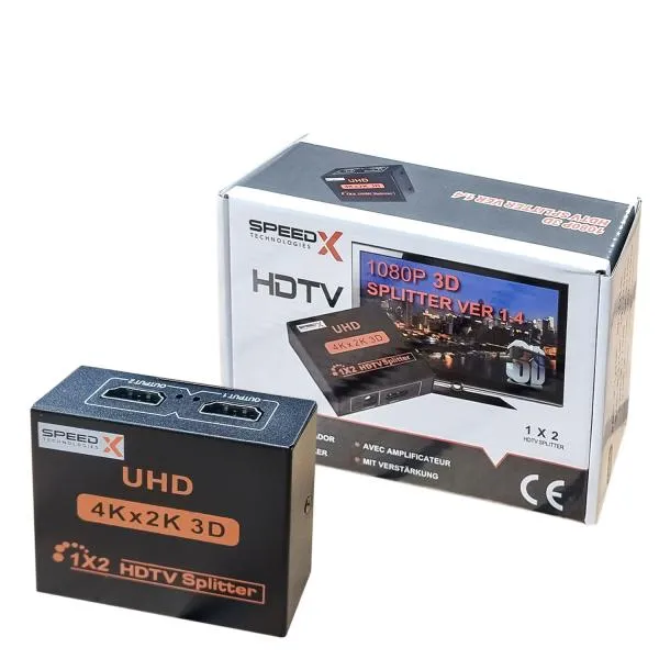 SpeedX (SP-HS2) 2 Port HDMI Splitter 2K 4K